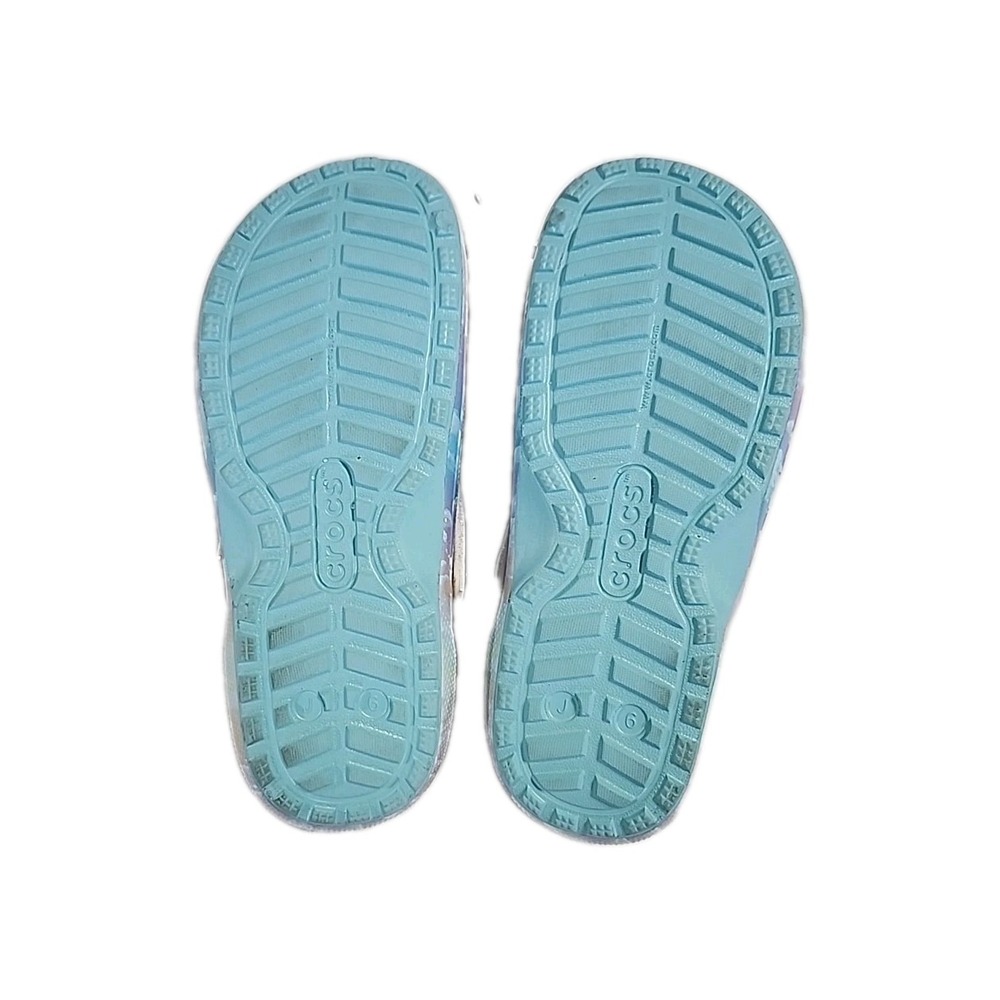 Crocs Youth Classic Fleece Lined Tie Dye Glitter Strap Clogs Junior 6 (38-39)‎ - Picture 2 of 6